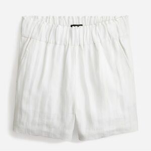 White Linen Pull-on Shorts - J Crew - 100% Linen